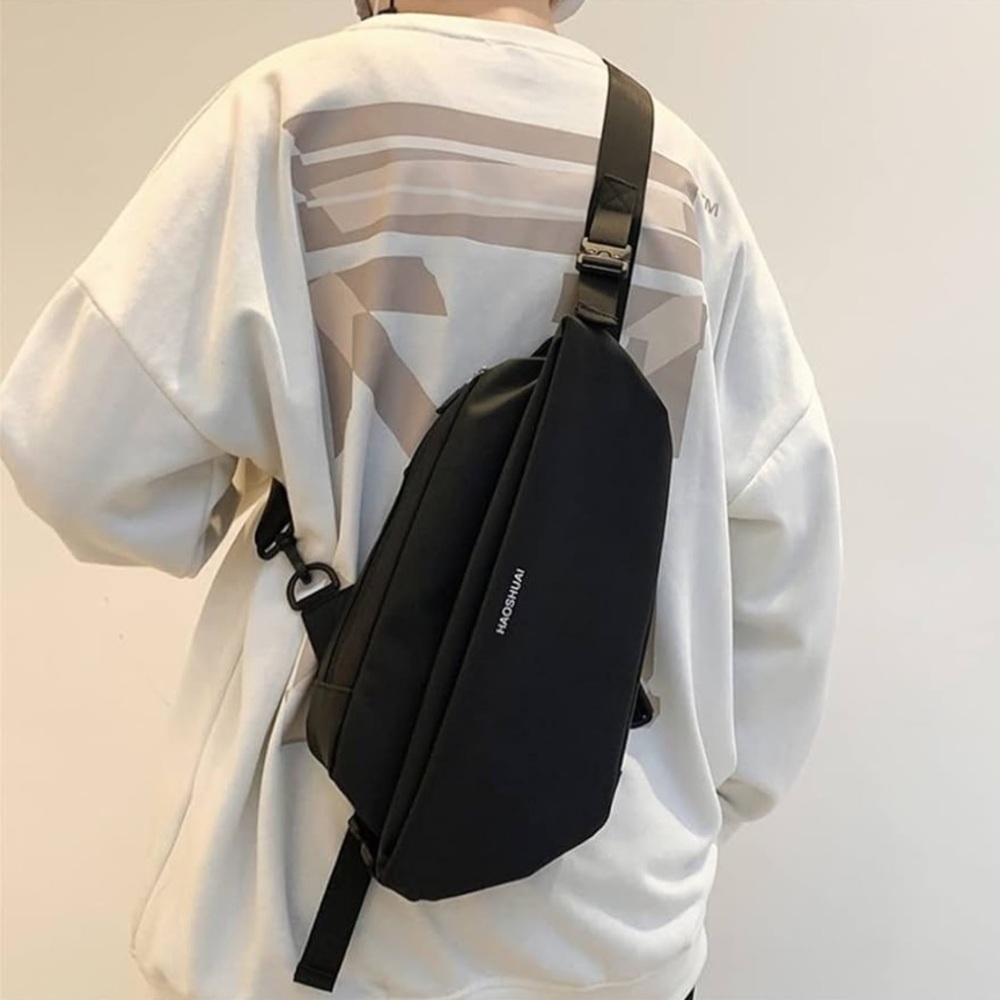 HAOSHUAI MEN’S CHEST BAG NYLON